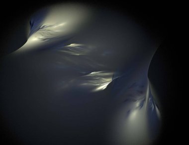 Siyah Renk Üzerine Bir Dijital Fraktal Resmi