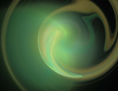 Siyah Renk Üzerine Bir Dijital Fraktal Resmi