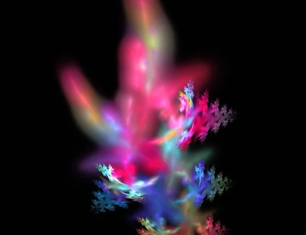 Imagen de un fractal digital en color negro — Foto de Stock