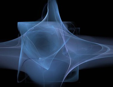 Siyah Renk Üzerine Bir Dijital Fraktal Resmi