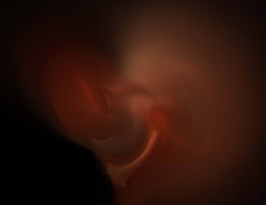 Siyah Renk Üzerine Bir Dijital Fraktal Resmi