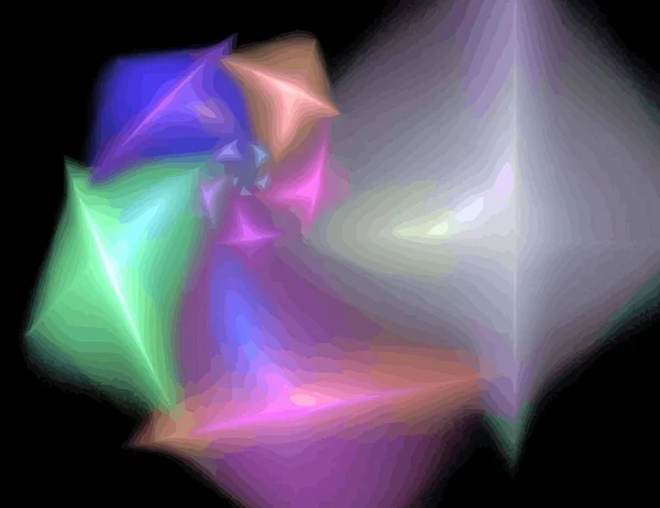 Um Ilustração de fractal digital com multicolor —  Vetores de Stock