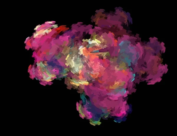 One Ilustración de fractal digital con multicolor — Vector de stock