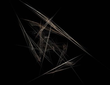 Siyah Renk Üzerine Bir Dijital Fraktal Resmi