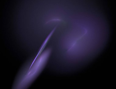 Siyah Renk Üzerine Bir Dijital Fraktal Resmi