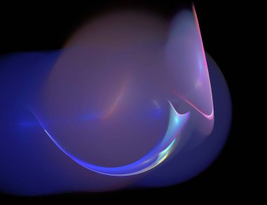 Siyah Renk Üzerine Bir Dijital Fraktal Resmi