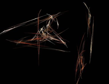 Siyah Renk Üzerine Bir Dijital Fraktal Resmi