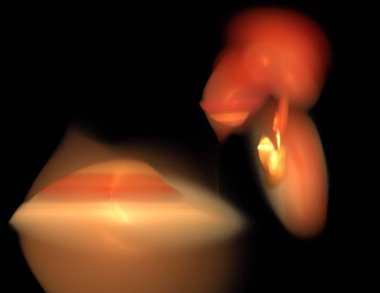 Siyah Renk Üzerine Bir Dijital Fraktal Resmi