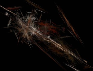 Siyah Renk Üzerine Bir Dijital Fraktal Resmi