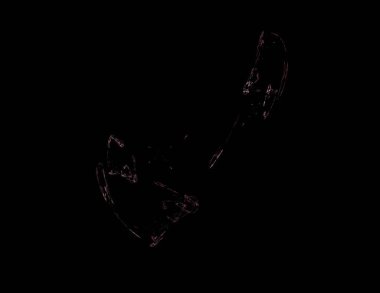 Siyah Renk Üzerine Bir Dijital Fraktal Resmi