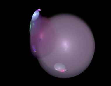 Siyah Renk Üzerine Bir Dijital Fraktal Resmi