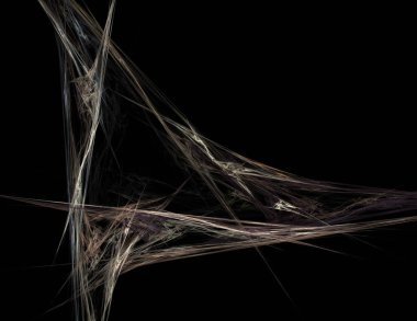 Siyah Renk Üzerine Bir Dijital Fraktal Resmi