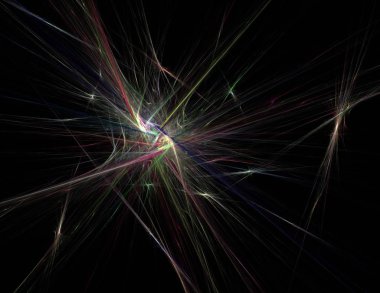 Siyah Renk Üzerine Bir Dijital Fraktal Resmi