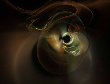 Siyah Renk Üzerine Bir Dijital Fraktal Resmi