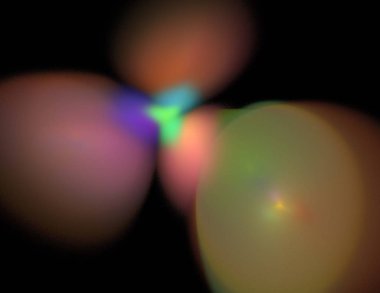 Siyah Renk Üzerine Bir Dijital Fraktal Resmi