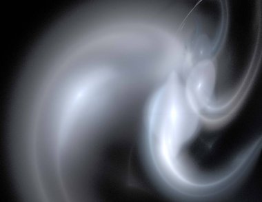 Siyah Renk Üzerine Bir Dijital Fraktal Resmi