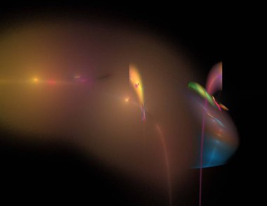 Siyah Renk Üzerine Bir Dijital Fraktal Resmi