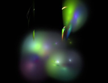 Siyah Renk Üzerine Bir Dijital Fraktal Resmi