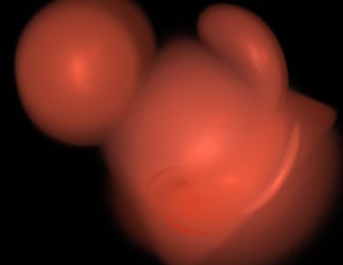 Siyah Renk Üzerine Bir Dijital Fraktal Resmi