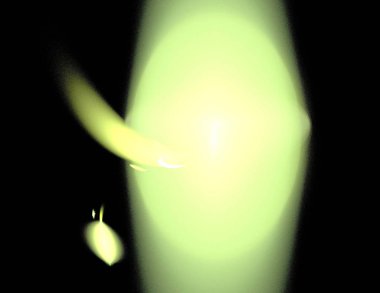 Siyah Renk Üzerine Bir Dijital Fraktal Resmi