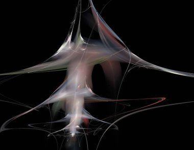 Siyah Renk Üzerine Bir Dijital Fraktal Resmi