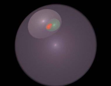 Siyah Renk Üzerine Bir Dijital Fraktal Resmi