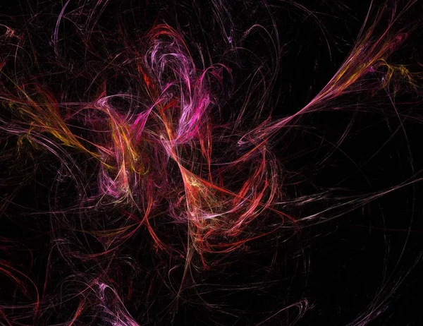 Siyah Renk Üzerine Bir Dijital Fraktal Resmi