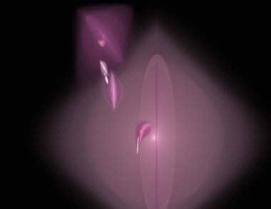 Siyah Renk Üzerine Bir Dijital Fraktal Resmi