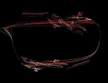 Siyah Renk Üzerine Bir Dijital Fraktal Resmi