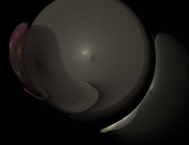 Siyah Renk Üzerine Bir Dijital Fraktal Resmi