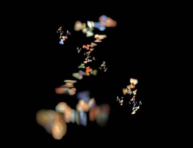 Siyah Renk Üzerine Bir Dijital Fraktal Resmi