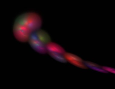 Siyah Renk Üzerine Bir Dijital Fraktal Resmi