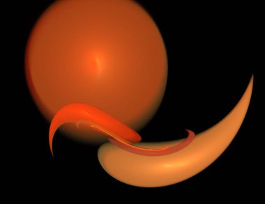 Siyah Renk Üzerine Bir Dijital Fraktal Resmi