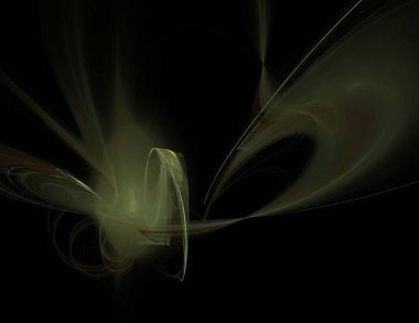 Siyah Renk Üzerine Bir Dijital Fraktal Resmi