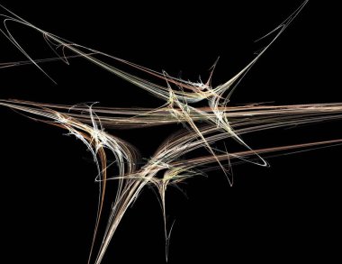 Siyah Renk Üzerine Bir Dijital Fraktal Resmi