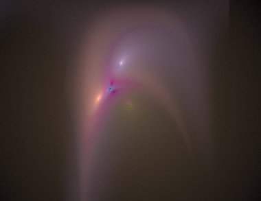 Siyah Renk Üzerine Bir Dijital Fraktal Resmi