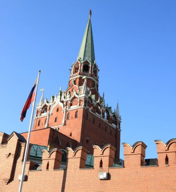 Gökyüzü arka planında Kremlin kulesi