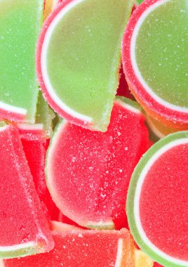 çok renkli meyve jölesi