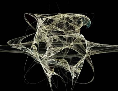 Dijital fraktal ile çok renkli bir çizimi