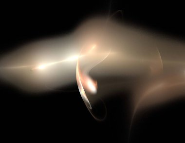 Siyah Renk Üzerine Bir Dijital Fraktal Resmi