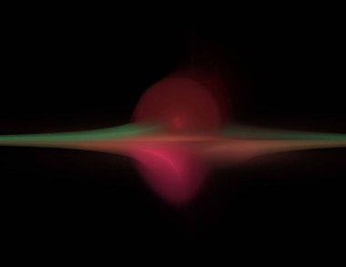 Siyah Renk Üzerine Bir Dijital Fraktal Resmi