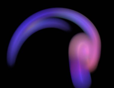 Siyah Renk Üzerine Bir Dijital Fraktal Resmi