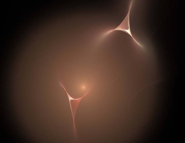 Siyah Renk Üzerine Bir Dijital Fraktal Resmi