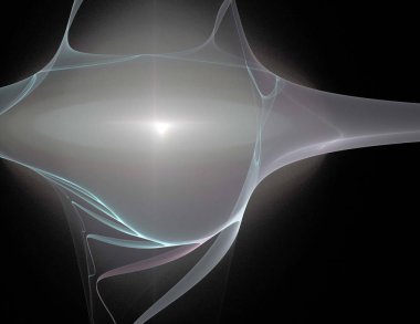 Siyah Renk Üzerine Bir Dijital Fraktal Resmi