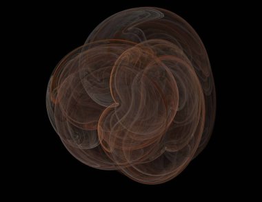 Siyah Renk Üzerine Bir Dijital Fraktal Resmi