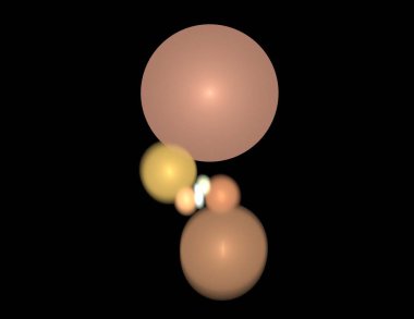 Siyah Renk Üzerine Bir Dijital Fraktal Resmi