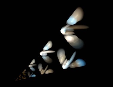 Siyah Renk Üzerine Bir Dijital Fraktal Resmi