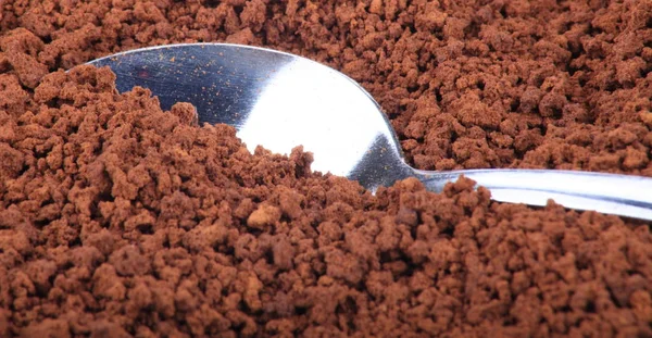 Instant coffee  and teaspoon — Stock Photo, Image