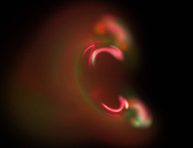 Siyah Renk Üzerine Bir Dijital Fraktal Resmi