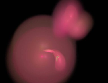 Siyah Renk Üzerine Bir Dijital Fraktal Resmi